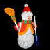 Акриловая светодиодная фигура "Снеговик с лопатой и метлой" 160см, 3160 светодиодов, IP 44, понижающий трансформатор в комплекте, NEON-NIGHT, SL513-201