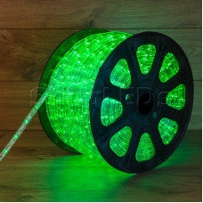 Дюралайт LED, свечение с динамикой (3W) - зеленый, бухта 100м